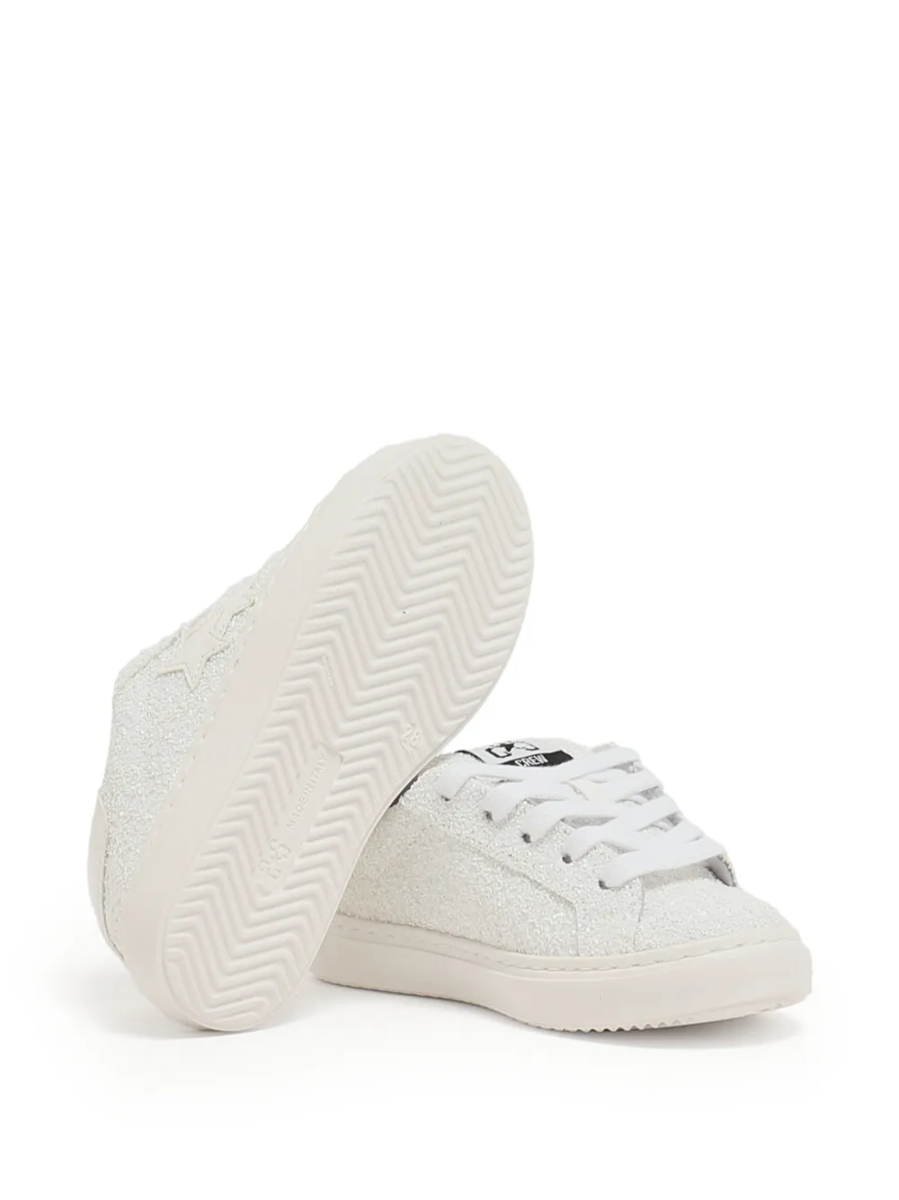 2 Star Kids Sneakers verfraaid met glitter Wit