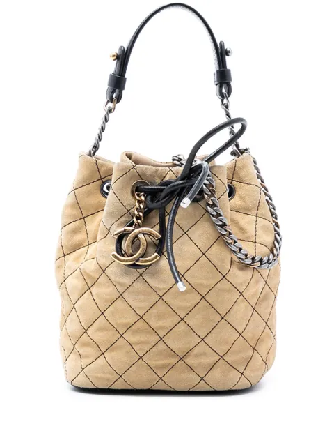 CHANEL Pre-Owned 2016-2017 CC Suede Wild Stitch Bucket Bag satchel