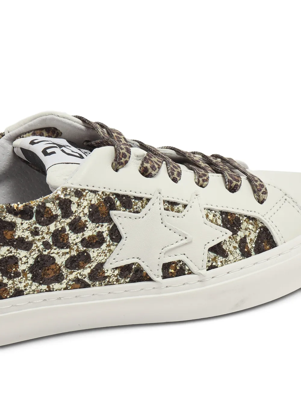 2 Star Kids Sneakers met luipaardprint Bruin