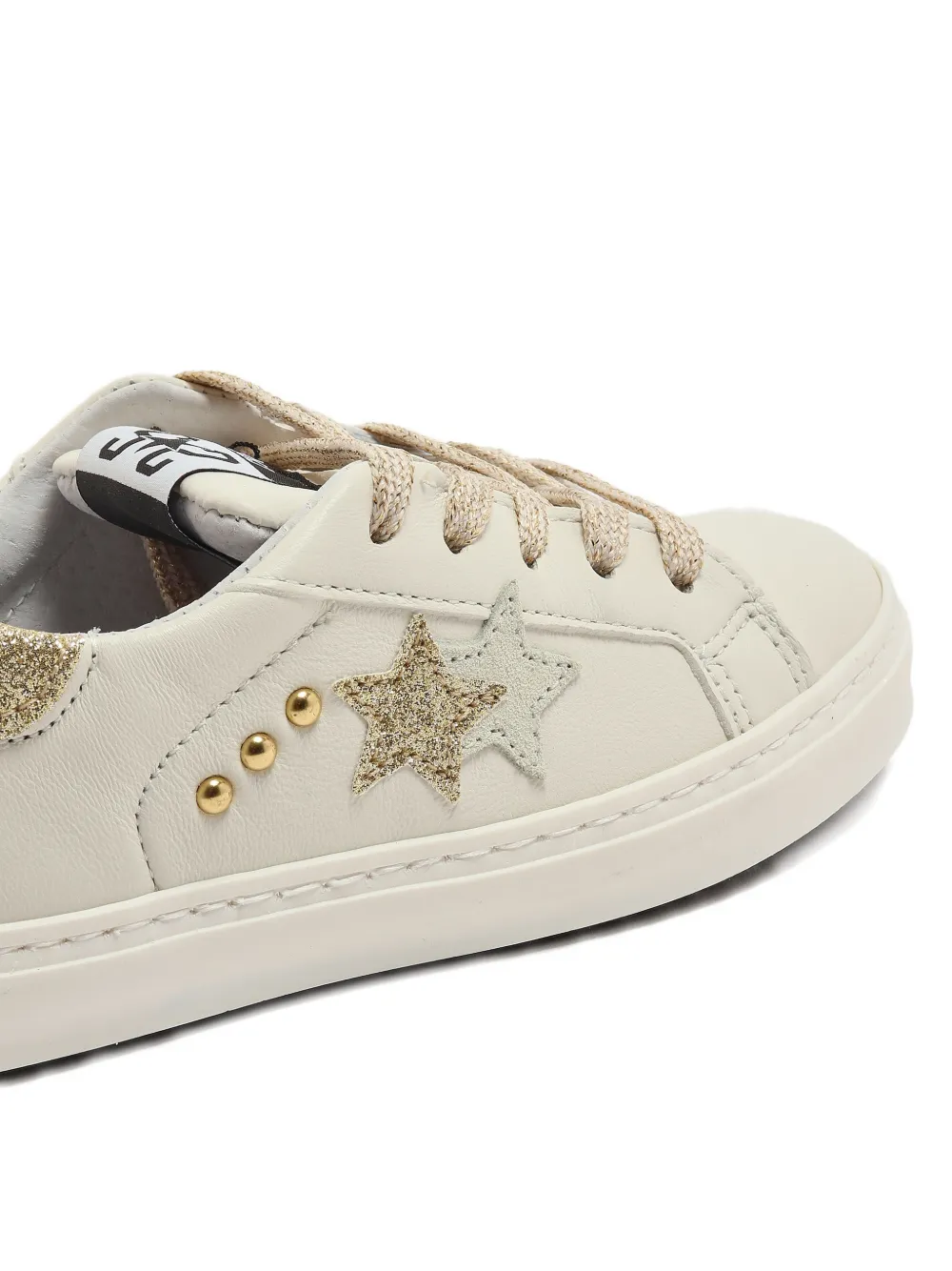 2 Star Kids Sneakers met ster applicatie Wit