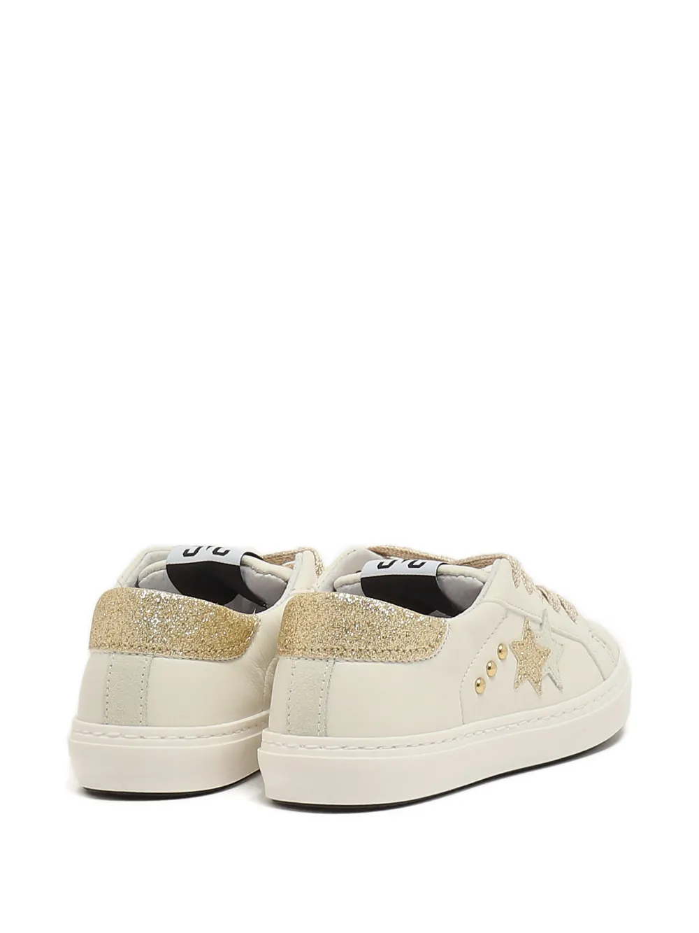 2 Star Kids Sneakers met ster applicatie Wit