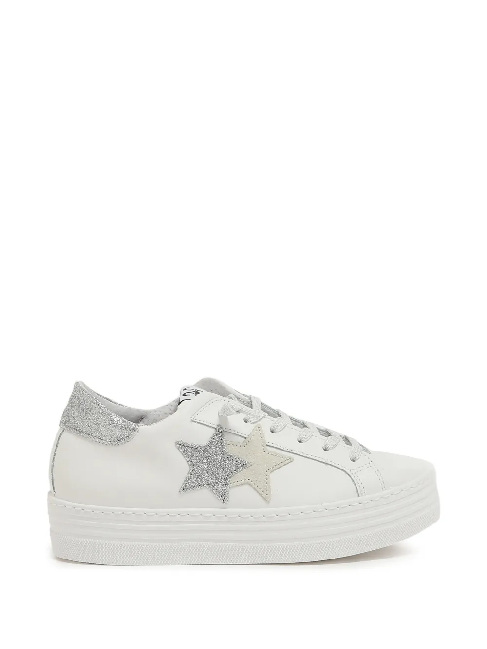 2 Star Kids glitter-embellished sneakers - Bianco