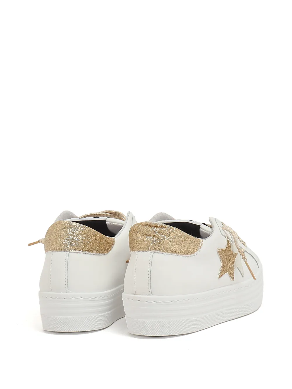 2 Star Kids Sneakers met ster applicatie Wit