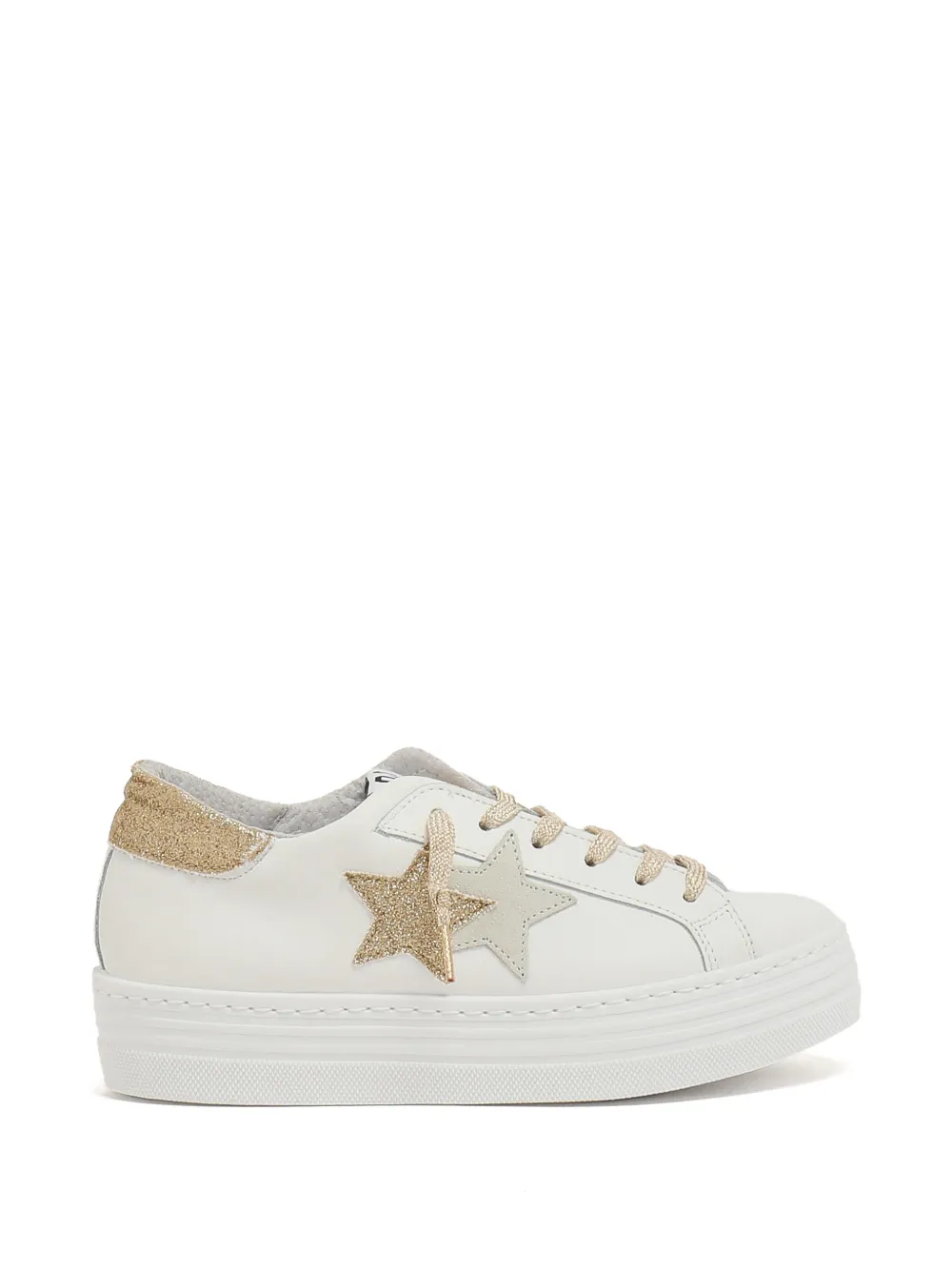 2 Star Kids star-appliqué sneakers - Bianco