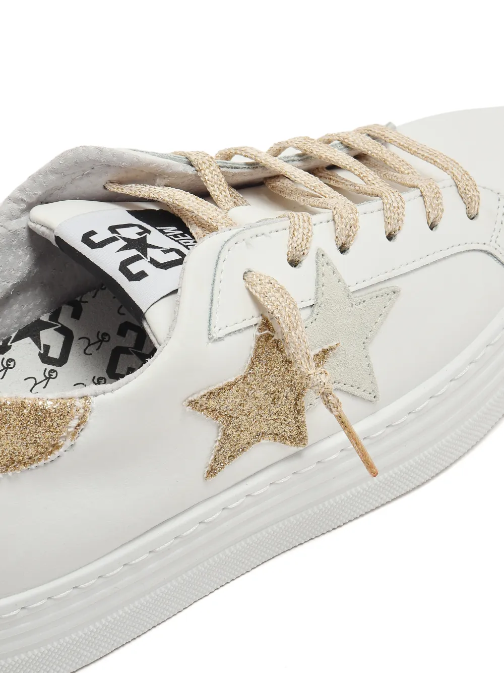 2 Star Kids Sneakers met ster applicatie Wit