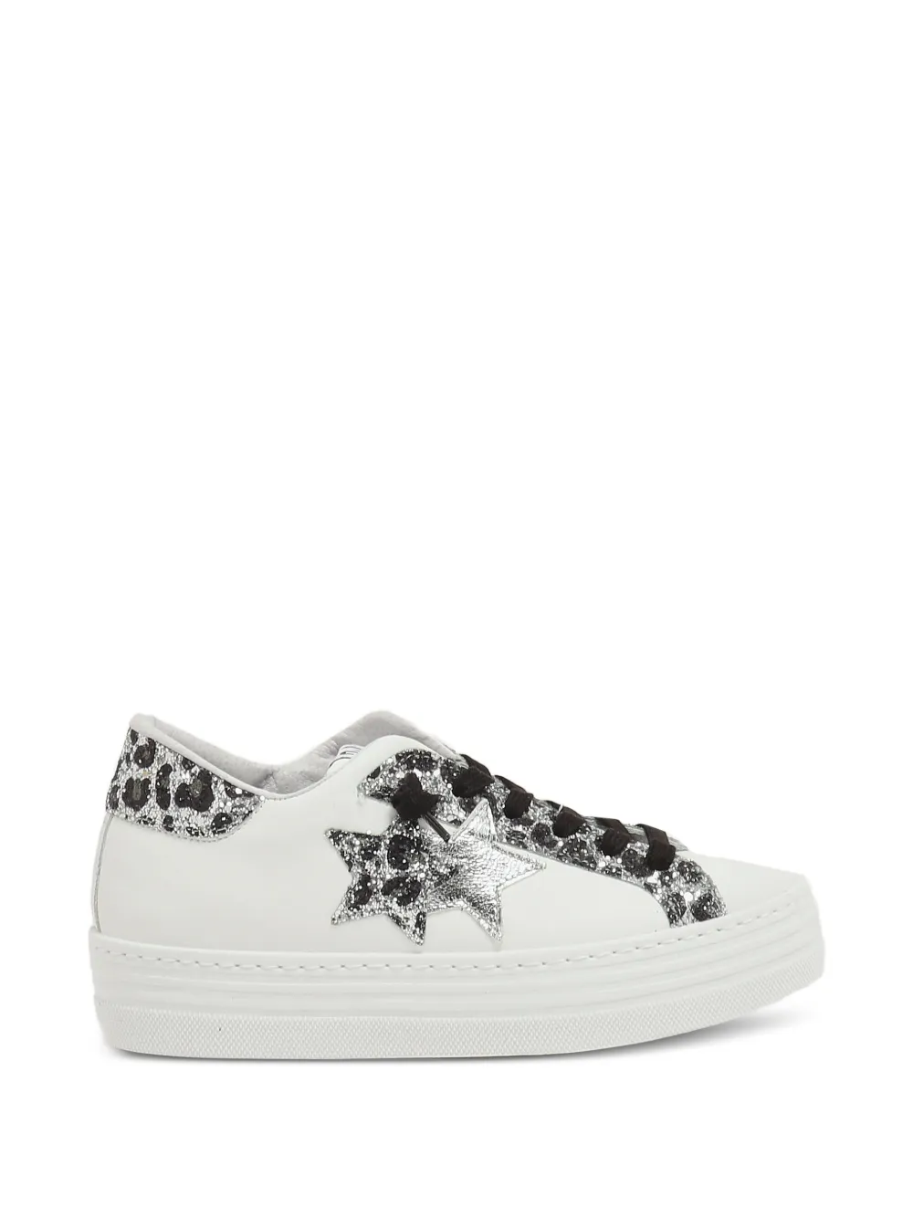 2 Star Kids leopard-print sneakers - Bianco