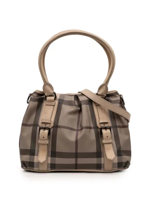 Burberry Pre-Owned 2000-2017 Small Smoke Check Coated Canvas Northfield satchel