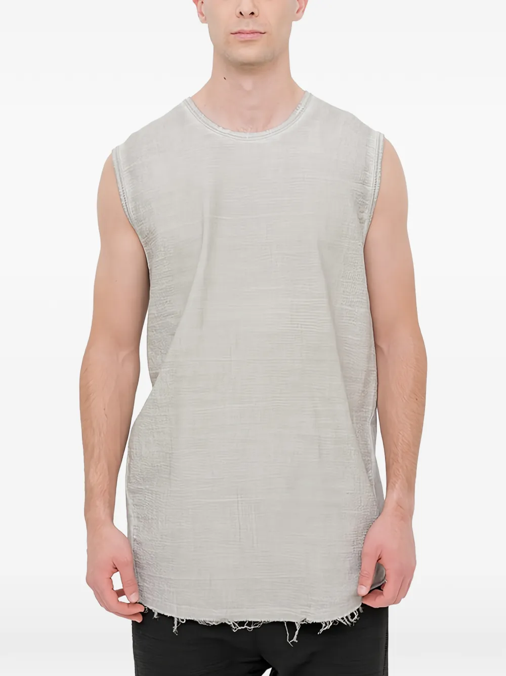 69 BY ISAAC SELLAM crew-neck tank top - Grigio