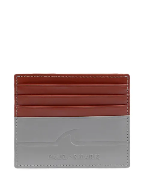 Paul & Shark fin-embossed leather card holder