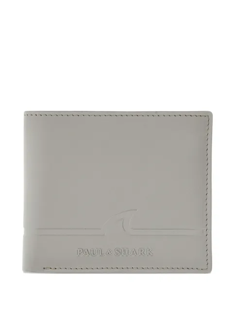 Paul & Shark fin-embossed leather billfold wallet