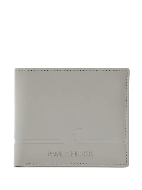 Paul & Shark fin-embossed leather billfold wallet