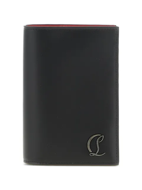Christian Louboutin Mooncrest metal-logo embossed passaport holder