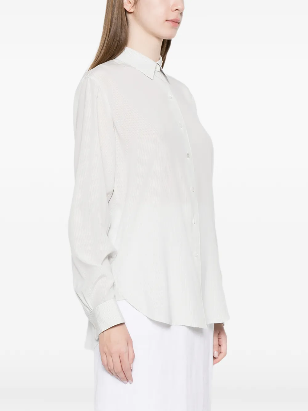 The Row Fiora gestreepte blouse Wit