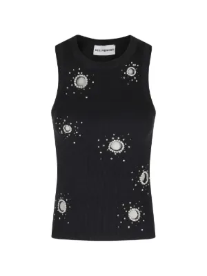 MSGM リブ タンクトップ | ブラック | FARFETCH JP