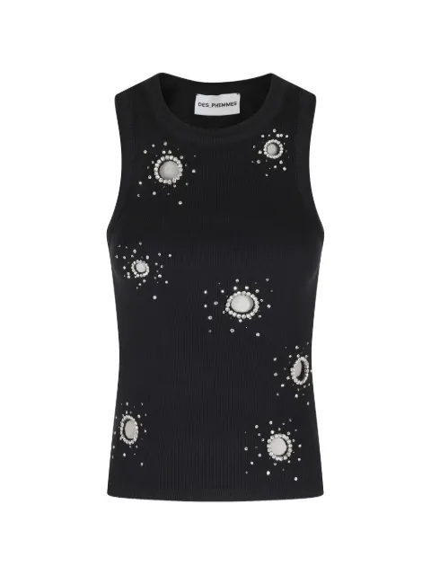 DES PHEMMES embellished tank top