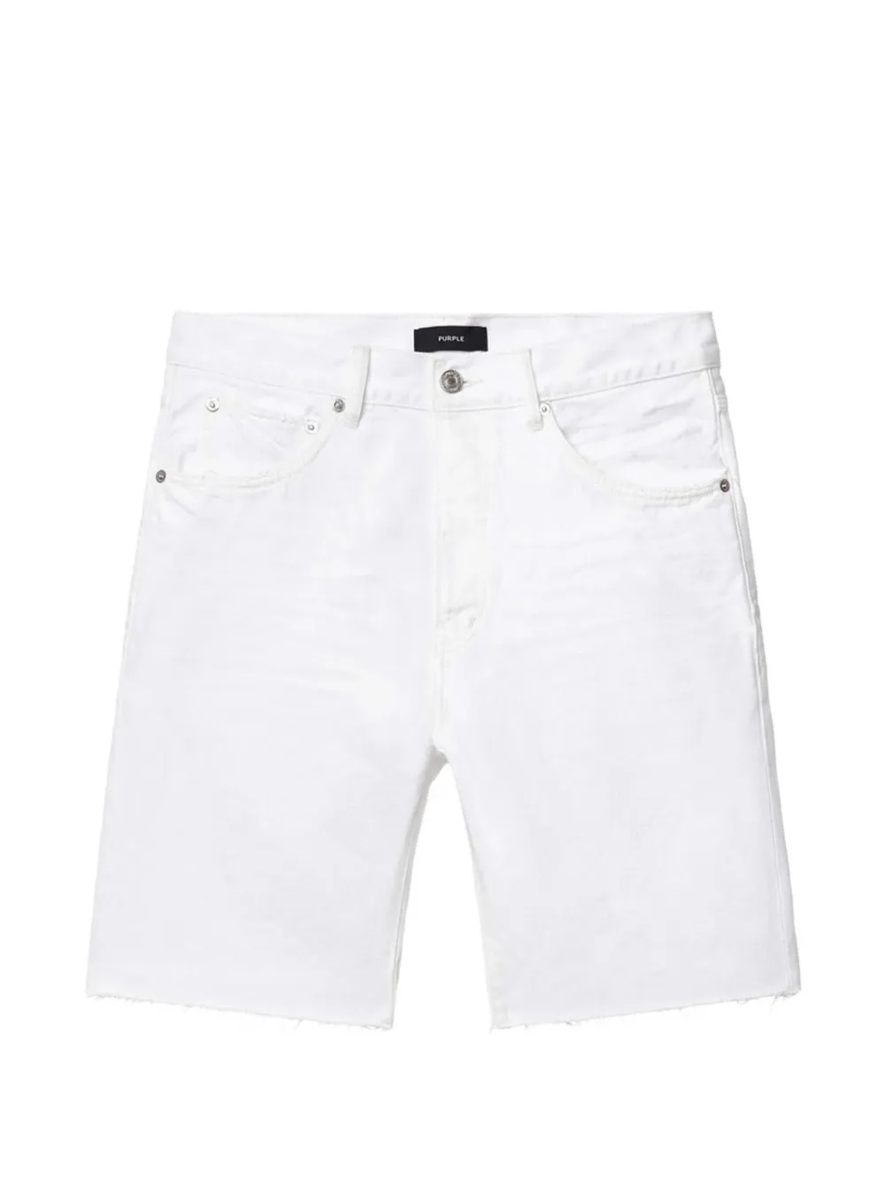 Purple Brand Optic denim shorts - Bianco