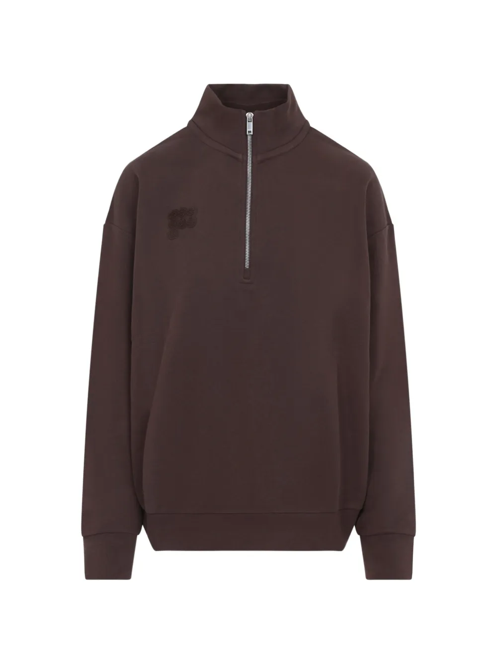 Pangaia half-zip mock-neck sweatshirt - Marrone