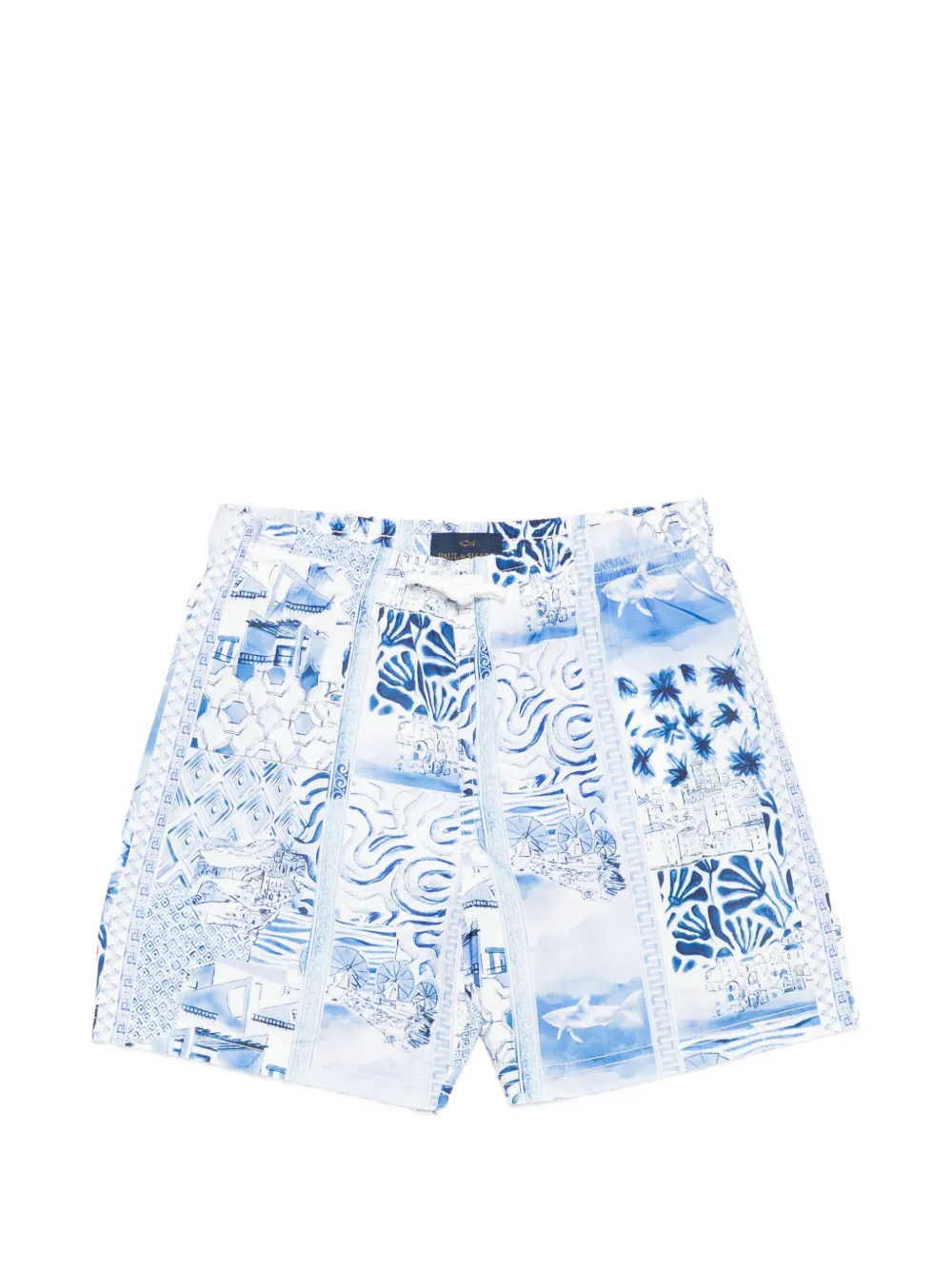 Paul & Shark Junior patchwork swim shorts - Bianco