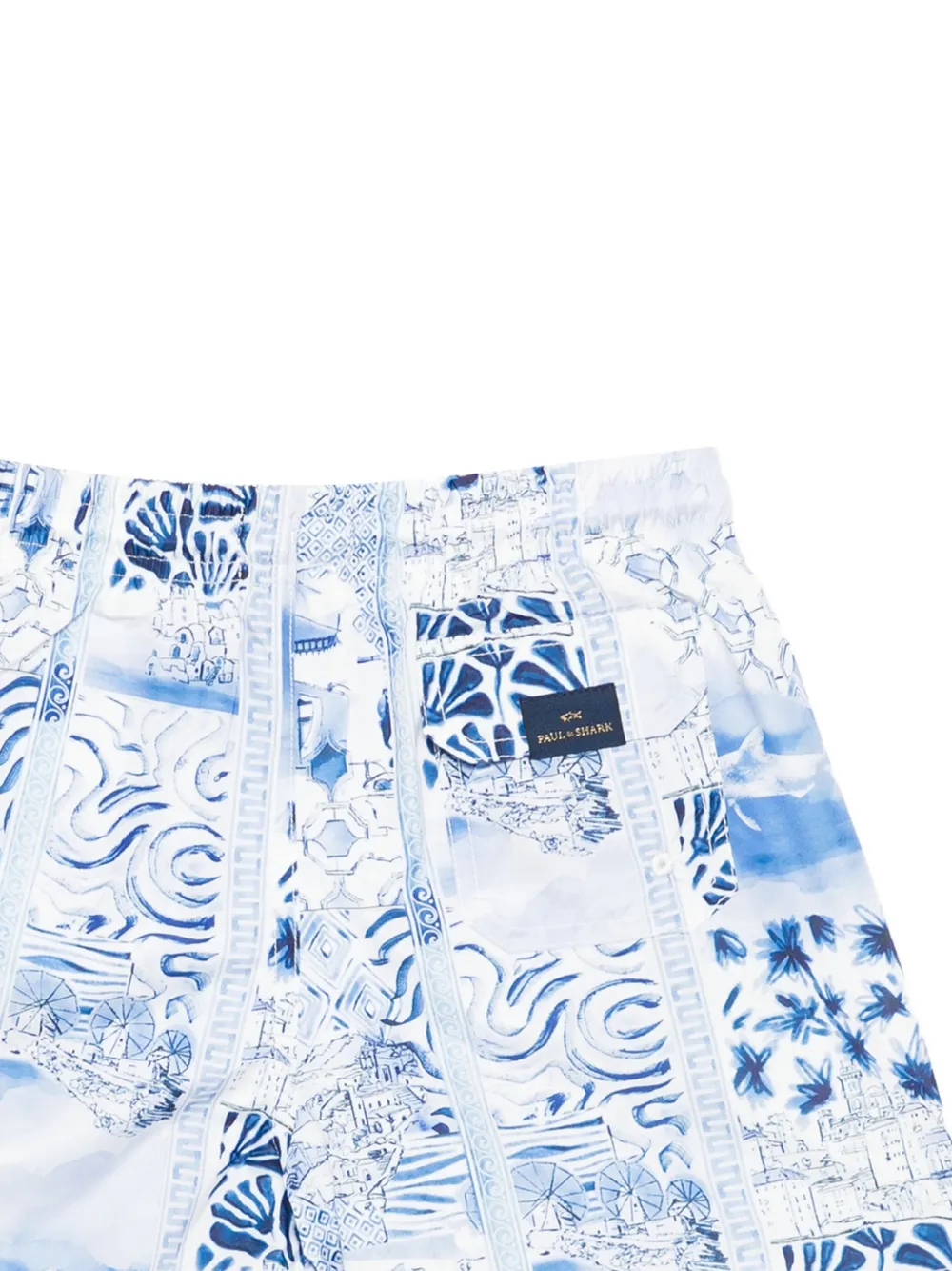  Paul & Shark Junior Patchwork Swim Shorts - White 