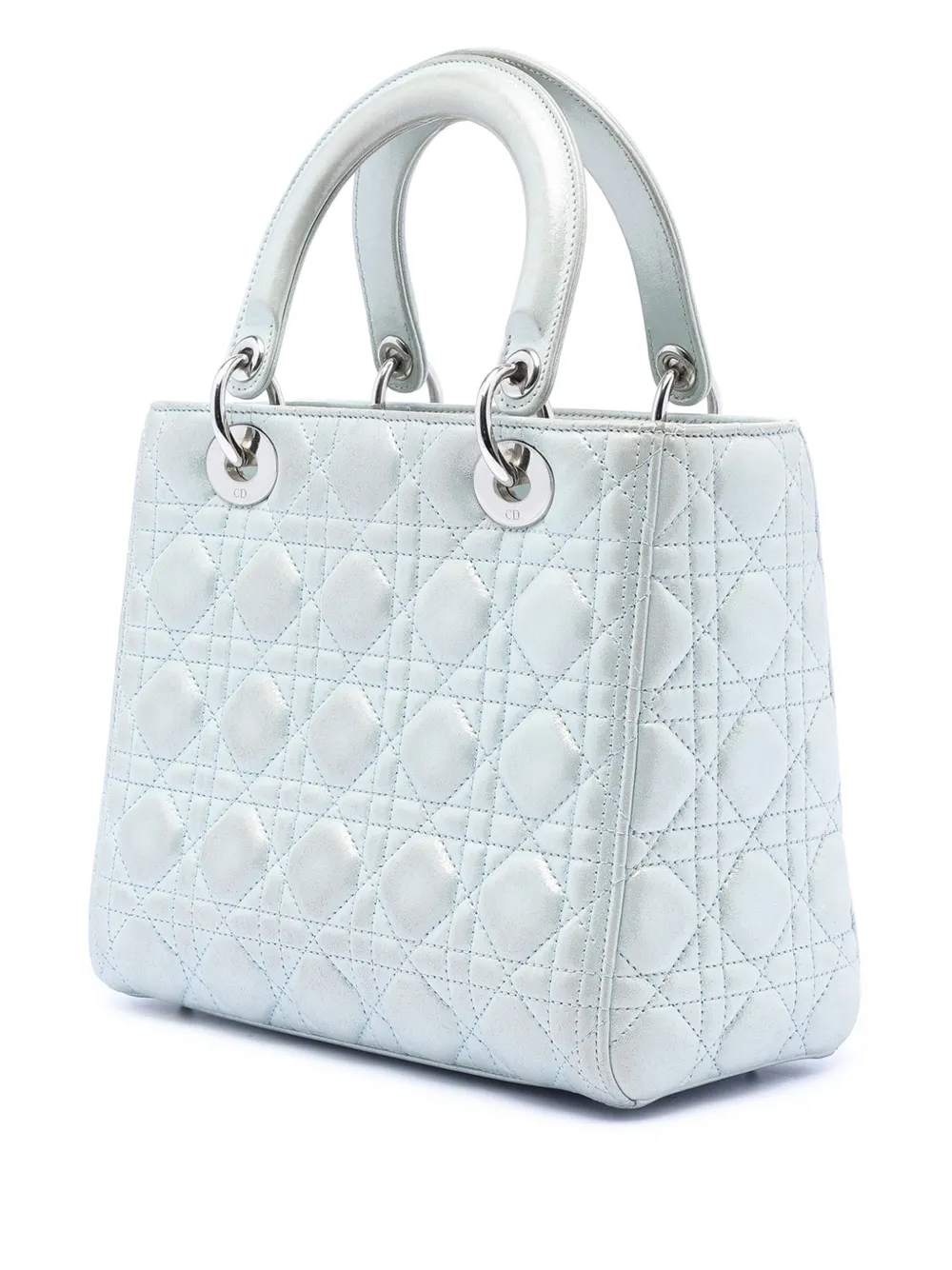2015 Medium Iridescent Lambskin Cannage Lady Dior Satchel
