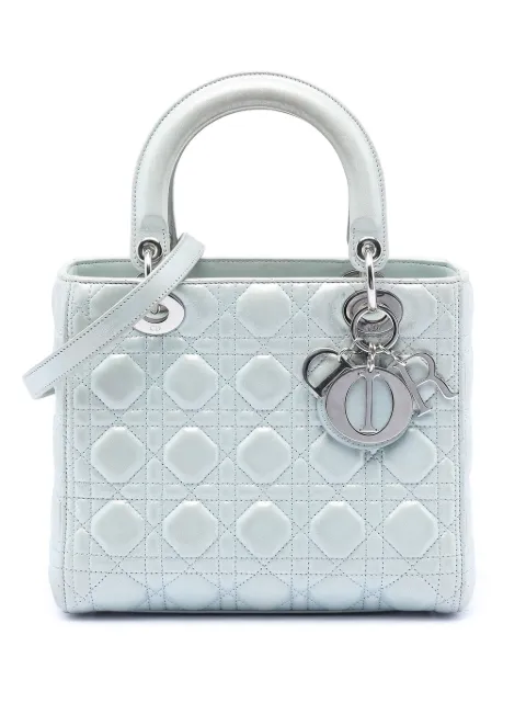 Christian Dior Pre-Owned сумка-сэтчел Iridescent Lambskin Cannage Lady Dior (2015 год)