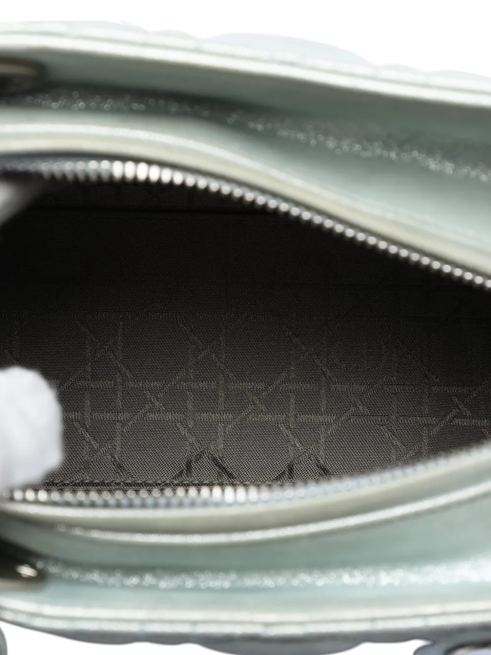 2015 Medium Iridescent Lambskin Cannage Lady Dior Satchel