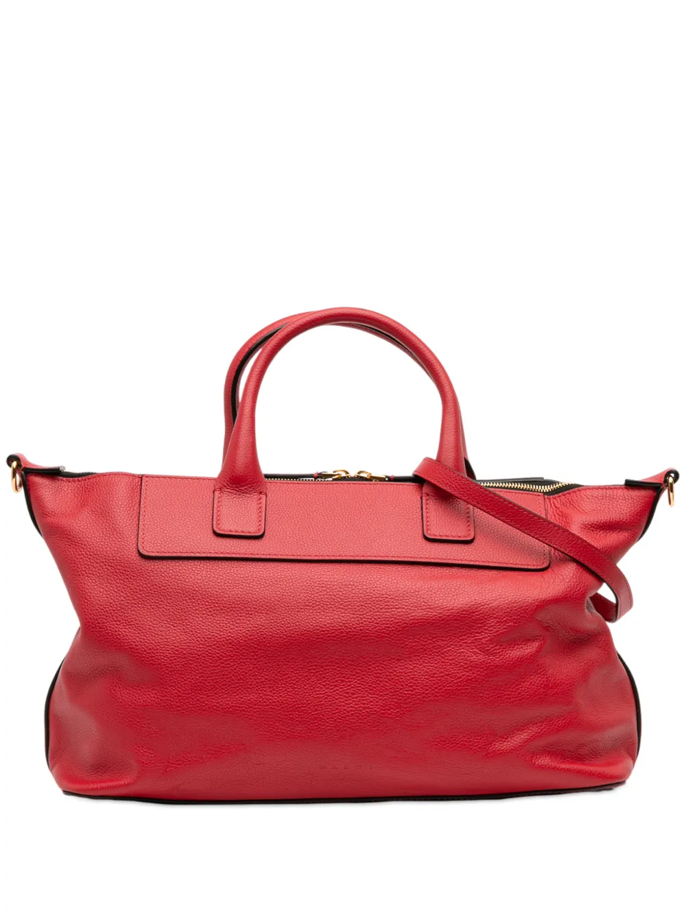 Marni Pre-Owned 2015-2026 Leather Top Handle Zip satchel - Rosso