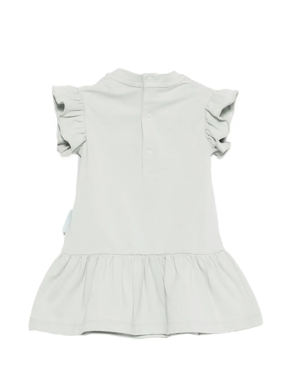Moncler Enfant Jurk met dierenprint en ruches Groen