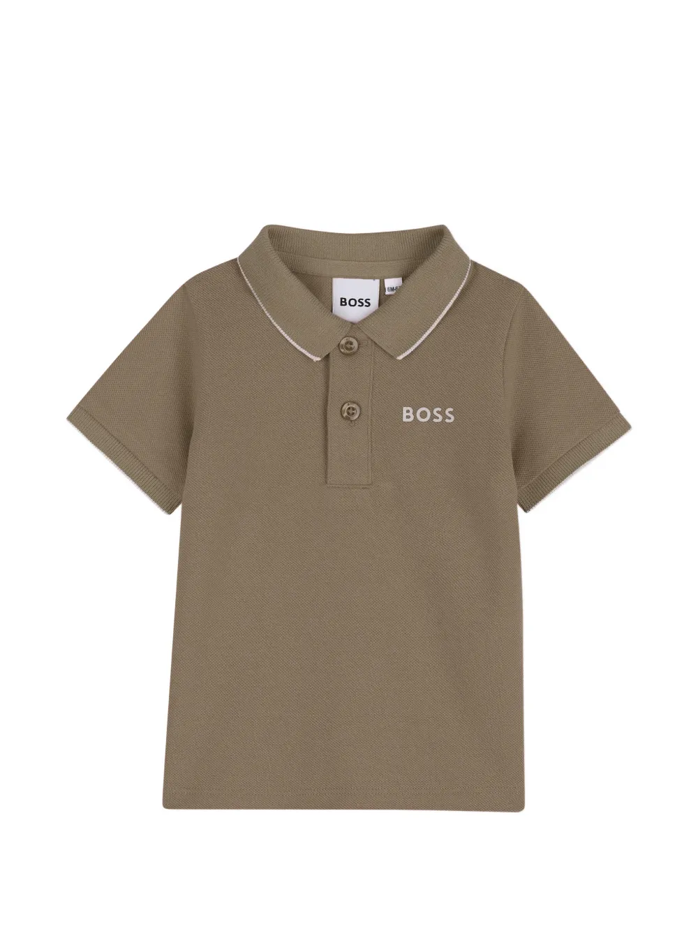 BOSS Kidswear Poloshirt mit Logo - Braun