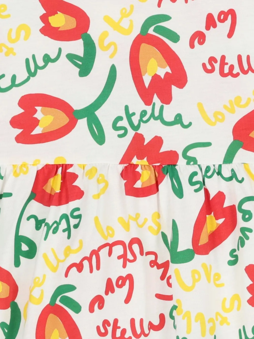 Stella McCartney Kids Jurk met bloemenprint Wit