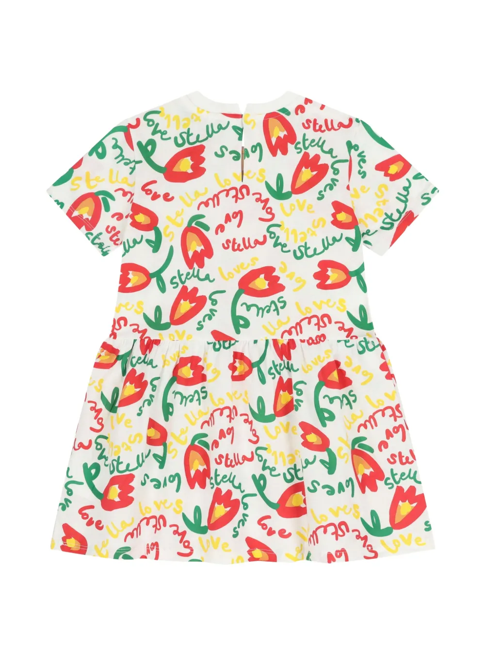 Stella McCartney Kids Jurk met bloemenprint Wit