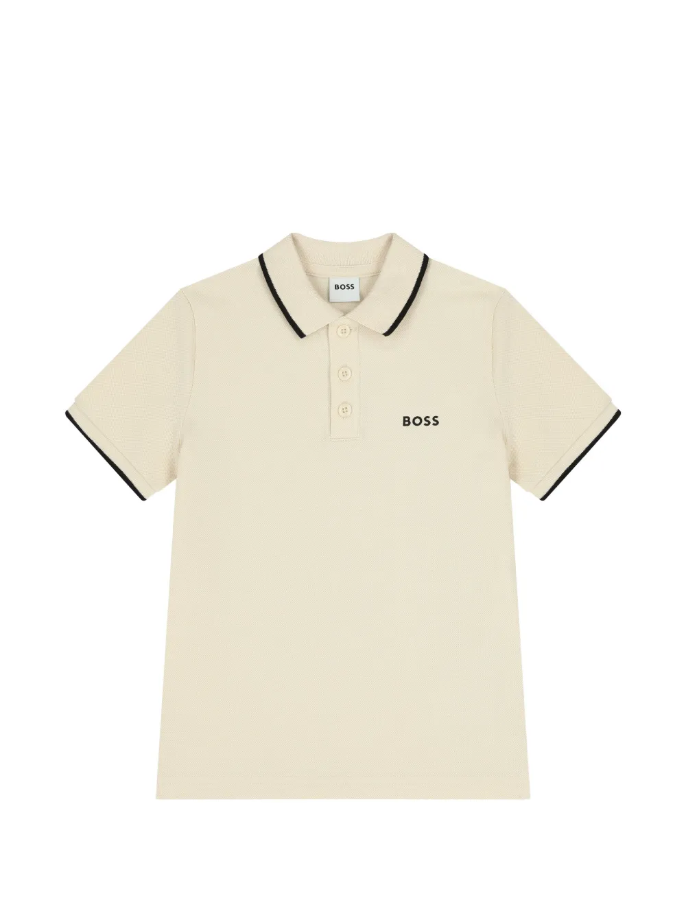 BOSS Kidswear logo-detail polo T-shirt - Toni neutri