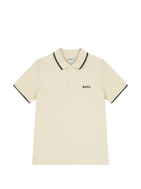 BOSS Kidswear logo-detail polo T-shirt