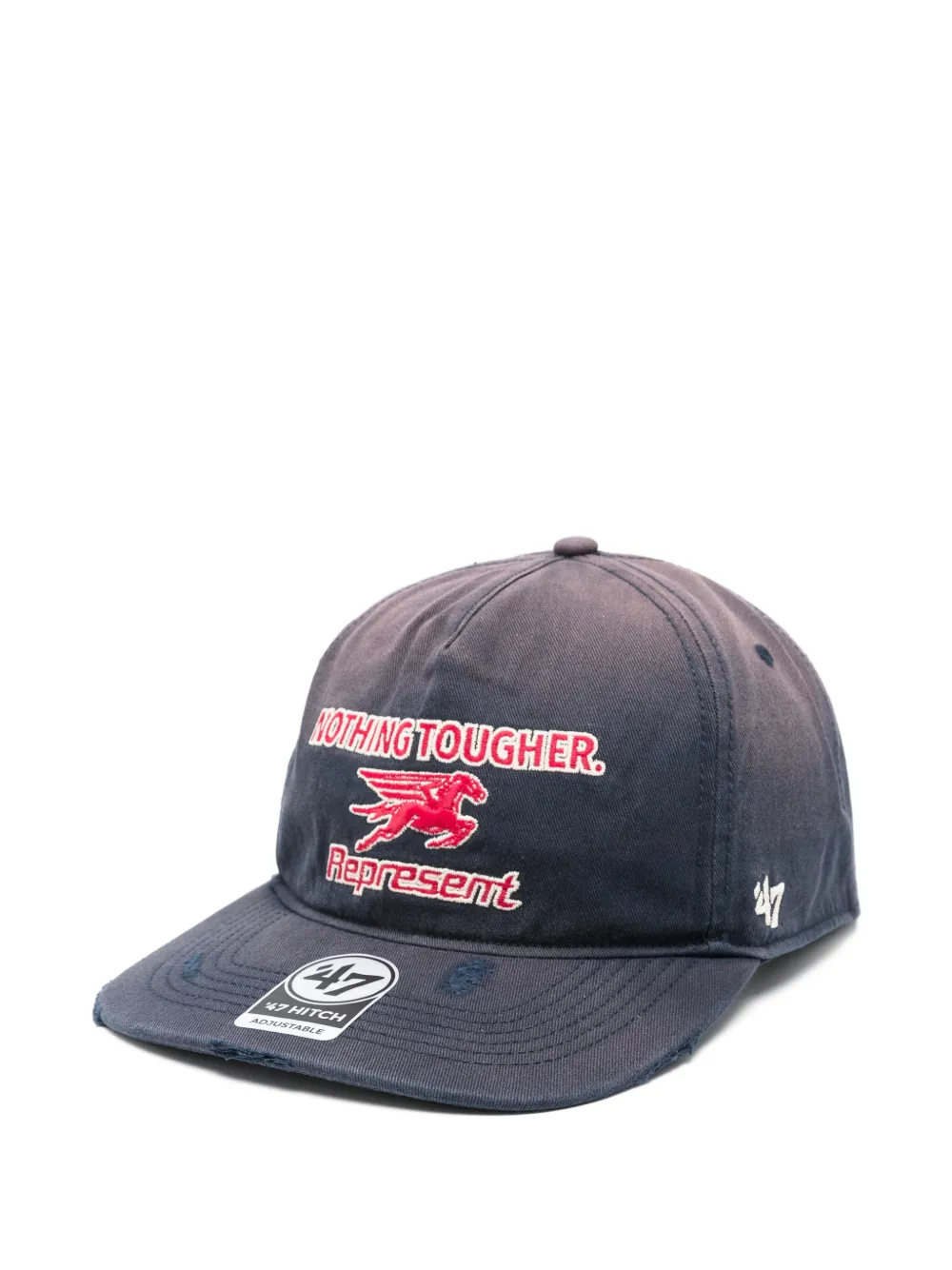 Represent x 47 Nothing Tougher distressed baseball cap - Blu