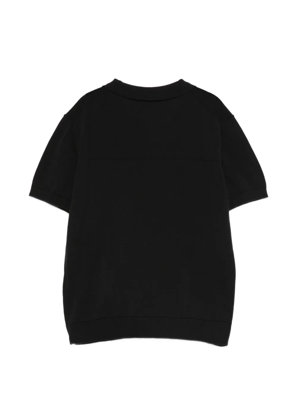 Paolo Pecora Kids T-shirt met V-hals Zwart