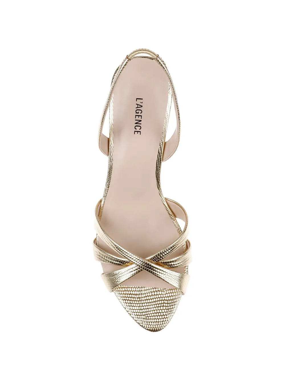  L'agence Colwill Slingback Heeled Sandals - Gold 