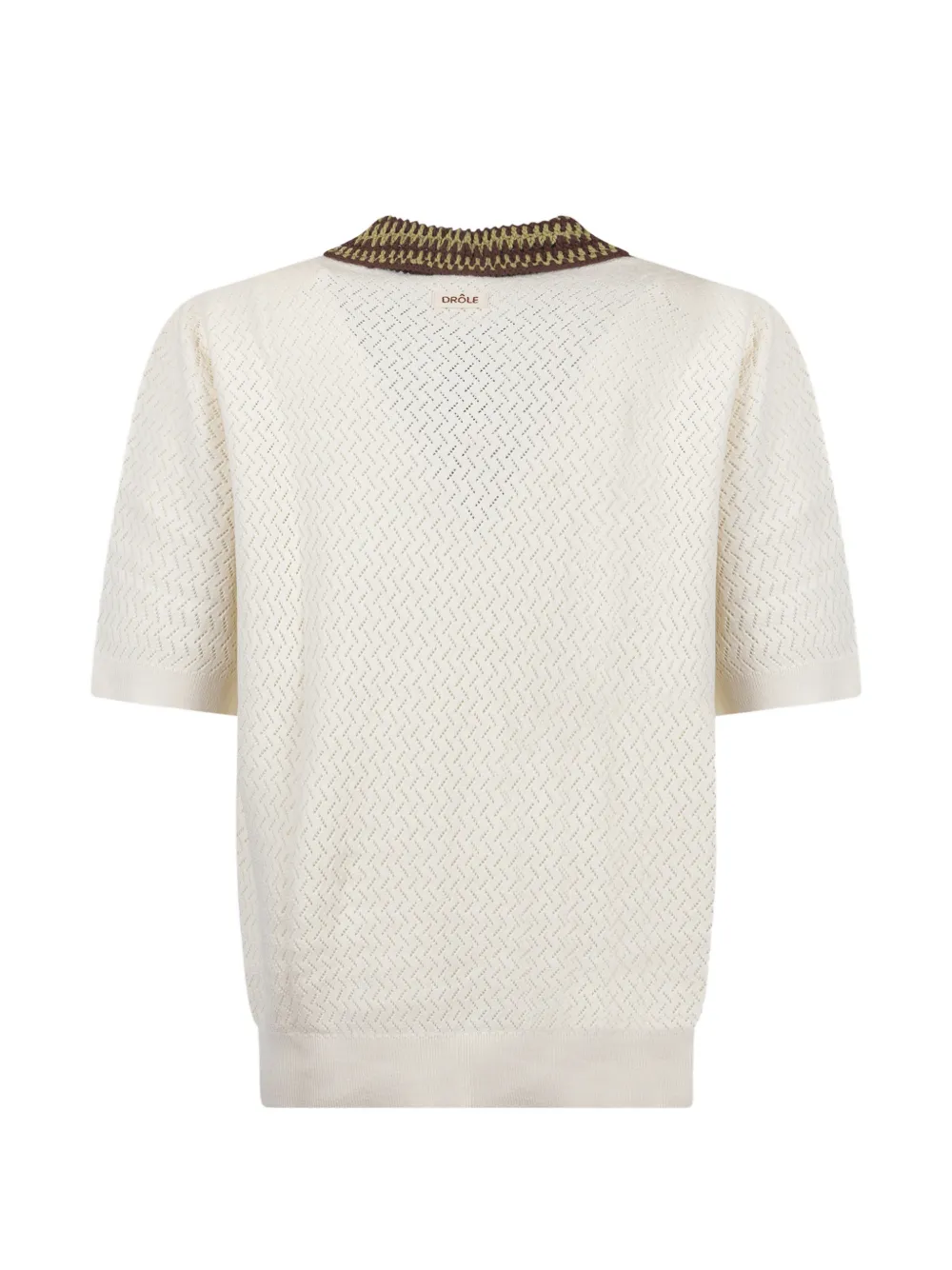 Drôle De Monsieur Poloshirt met korte mouwen Beige
