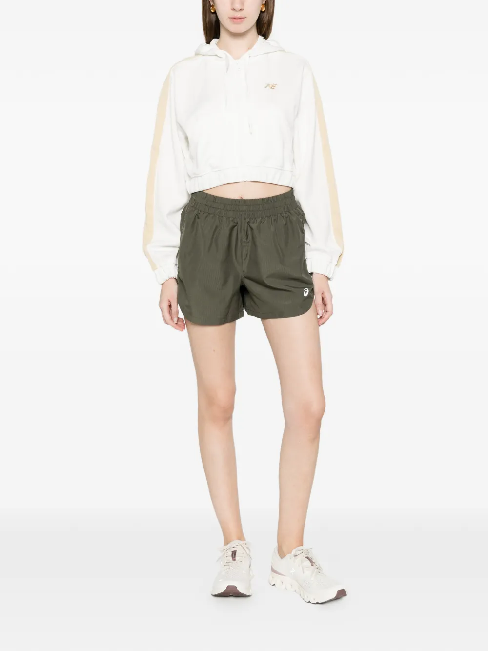  New Balance Striped Hoodie - White 