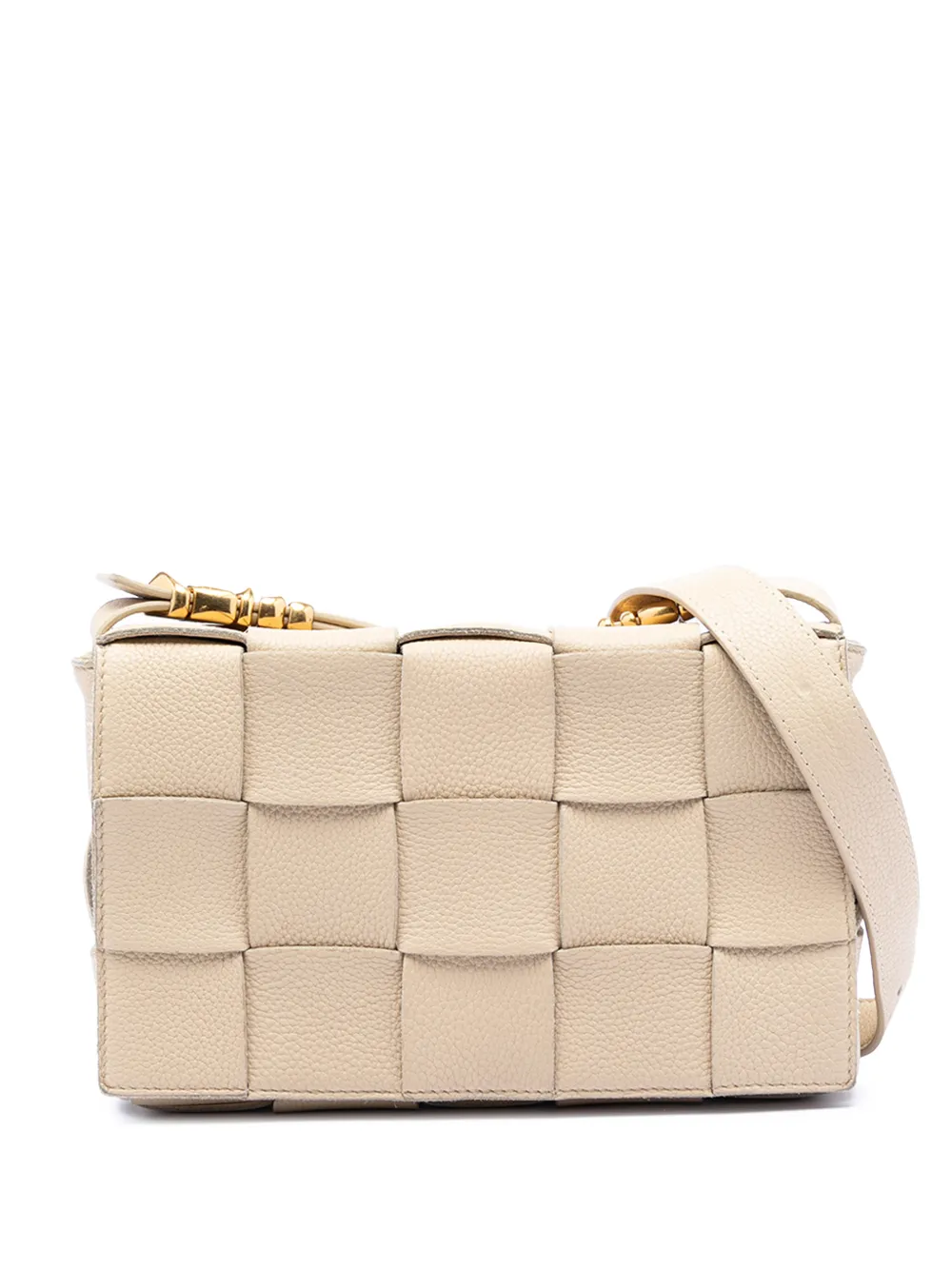Bottega Veneta Pre-Owned 2012-2025 Grained Calfskin Intrecciato Cassette crossbody bag - Marrone