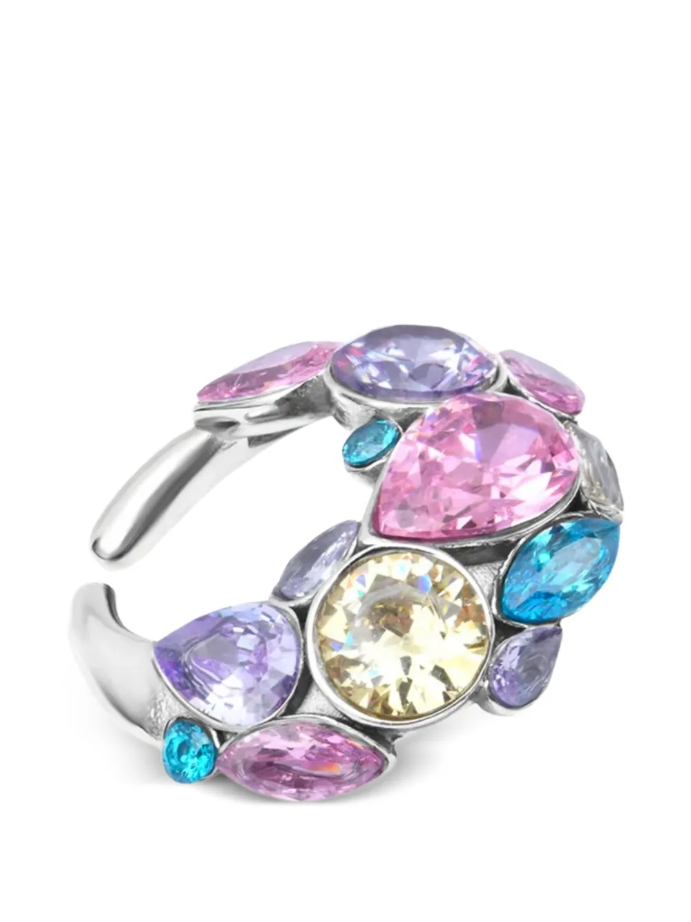  Yparis Orion G Multi Crystal Ear Cuff - Silver 