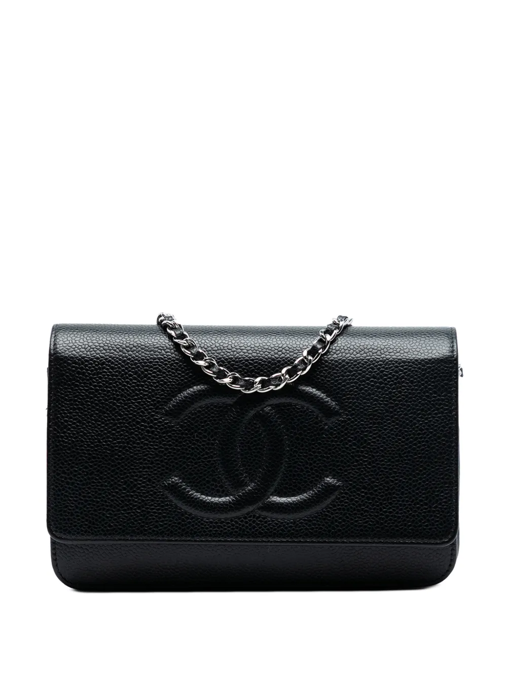 CHANEL Pre-Owned 2014 CC Caviar Wallet On Chain crossbody bag - Nero