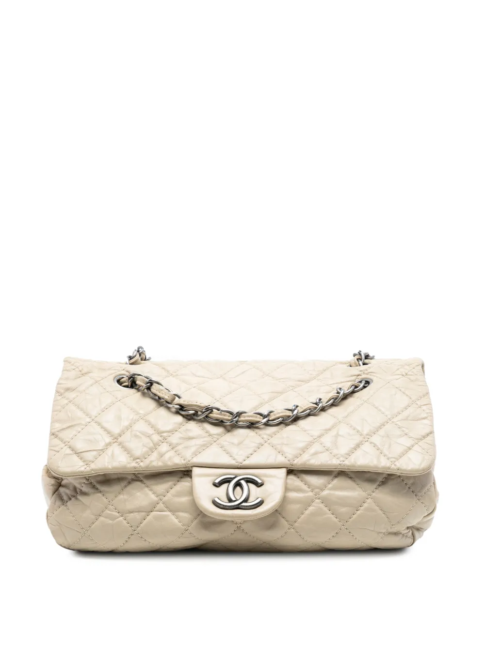 CHANEL Pre-Owned 2009-2010 CC Quilted Aged Calfskin Flap crossbody bag - Marrone