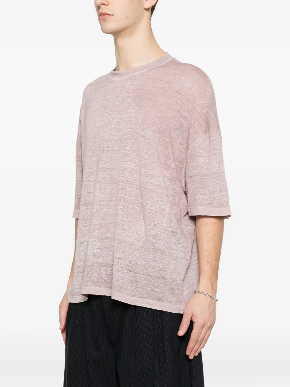 Avant Toi T-shirt met ronde hals Roze