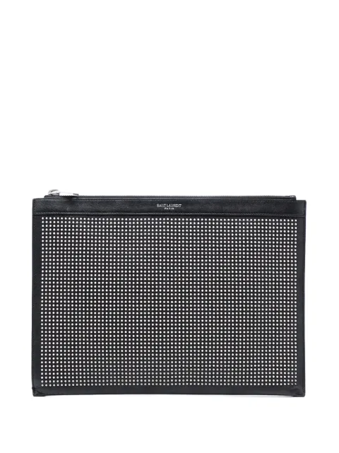 Saint Laurent Pre-Owned 2017 Studded Leather clutch bag