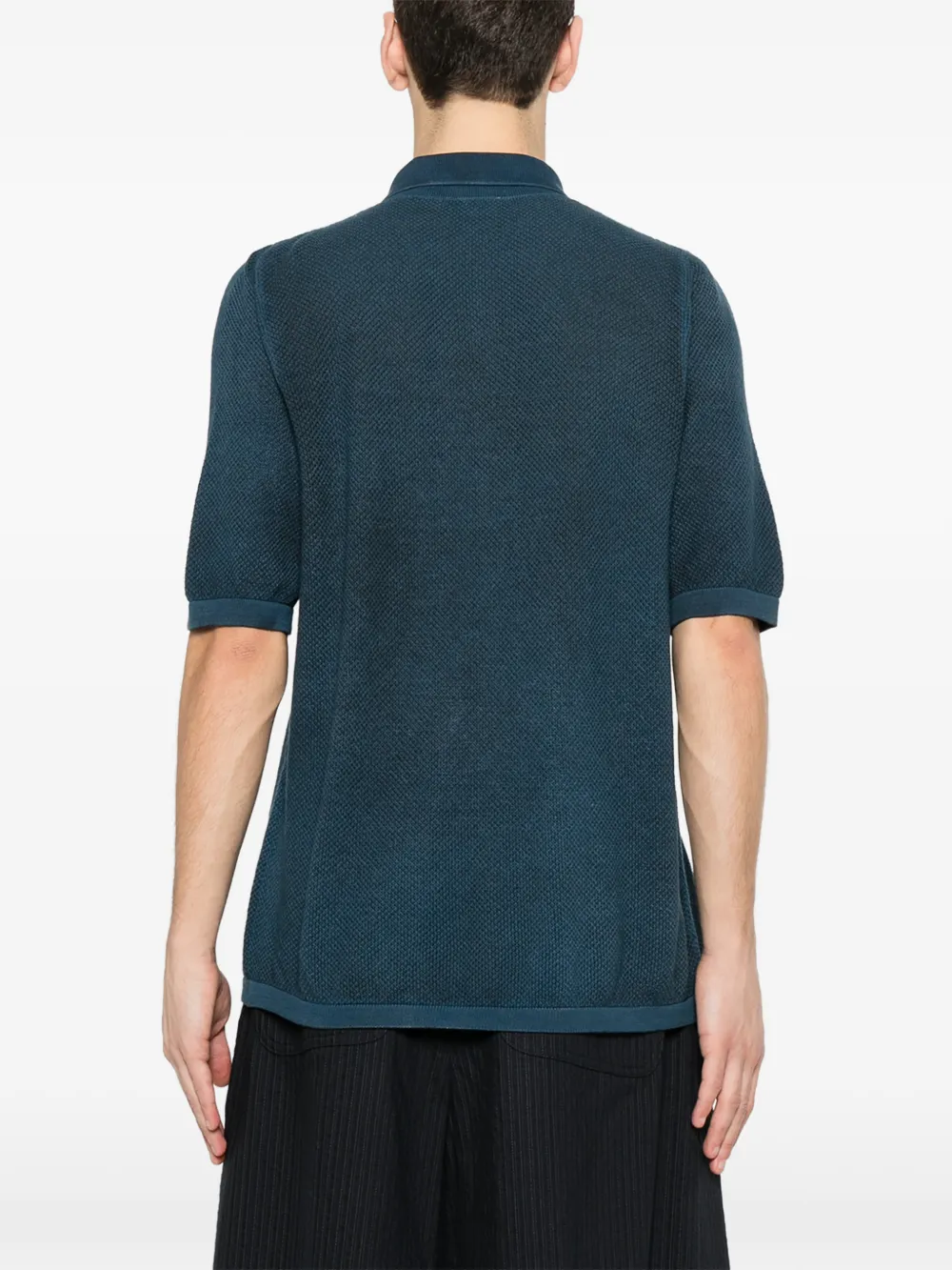 Avant Toi Overhemd met zak en knoop Blauw