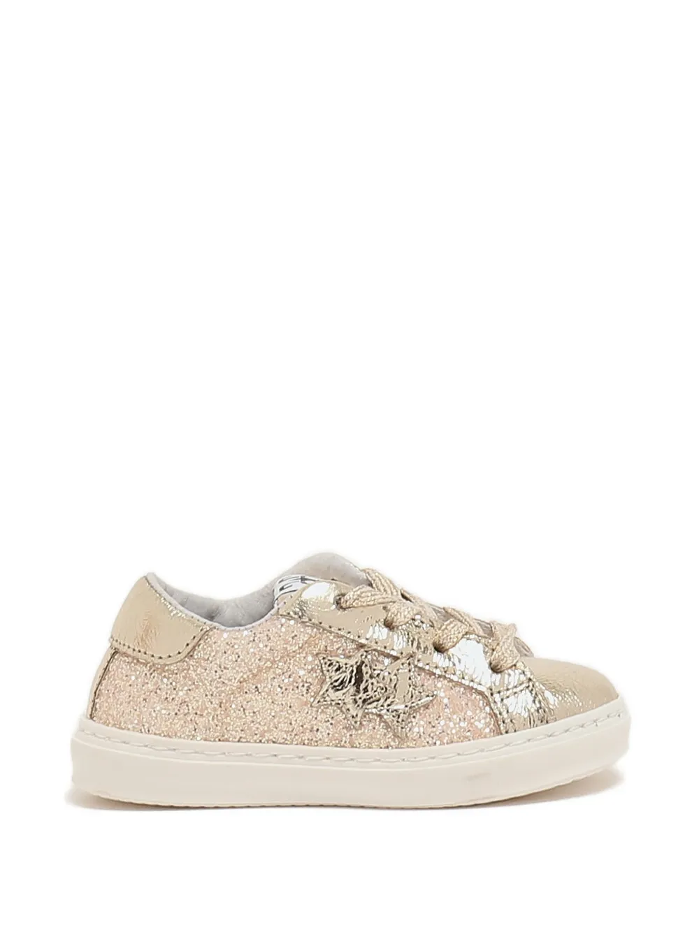 2 Star Kids glitter-embellished sneakers - Oro