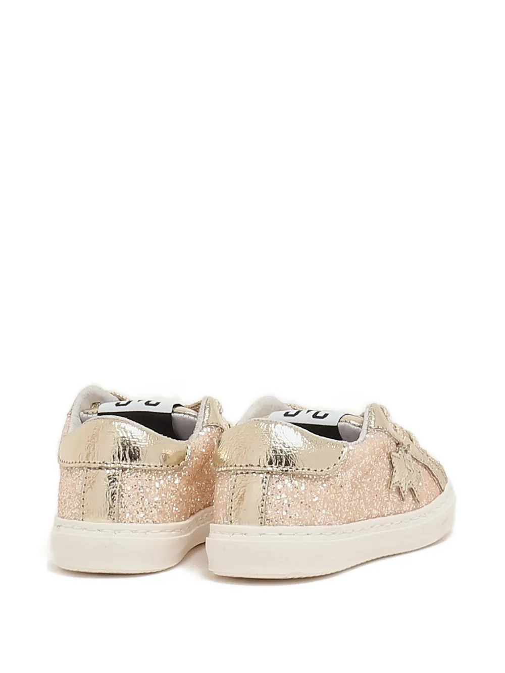 2 Star Kids Sneakers verfraaid met glitter Goud