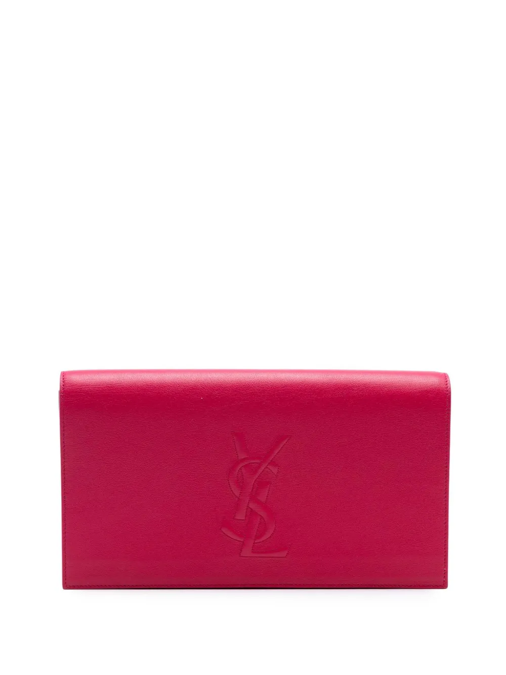 Saint Laurent Pre-Owned 2014 Large Leather Monogram Belle De Jour clutch bag - Rosa