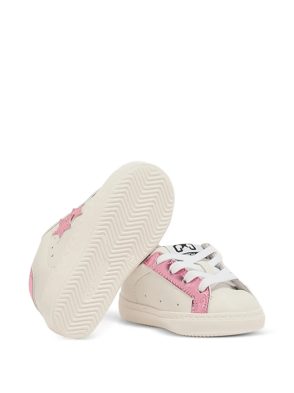 2 Star Kids Sneakers met ster applicatie Beige
