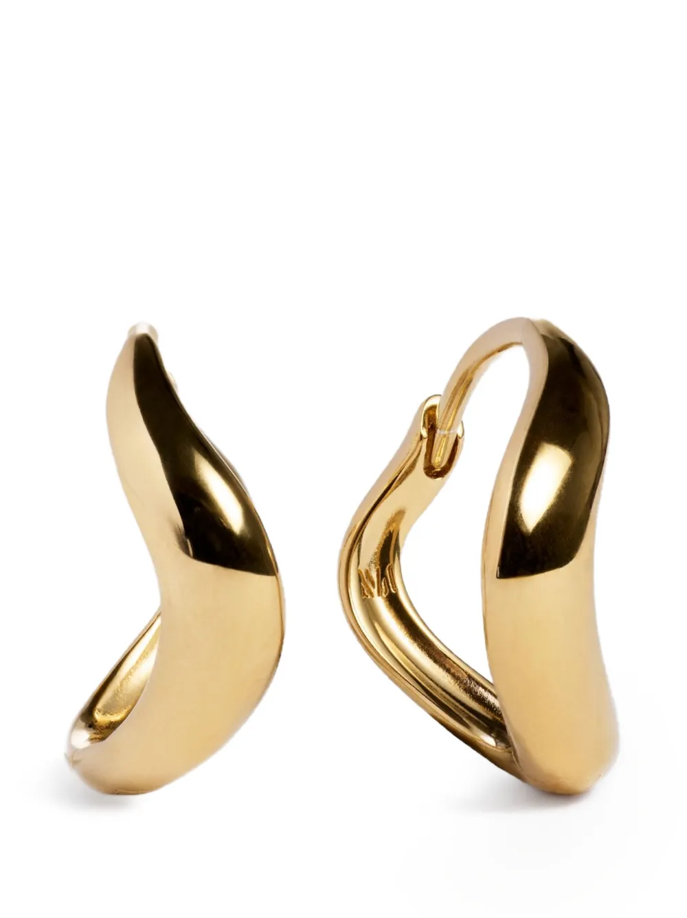 Monica Vinader Swirl huggie earrings - Gold